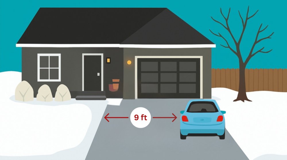 IF A CAR MUST BE PARKED IN THE DRIVEWAY: